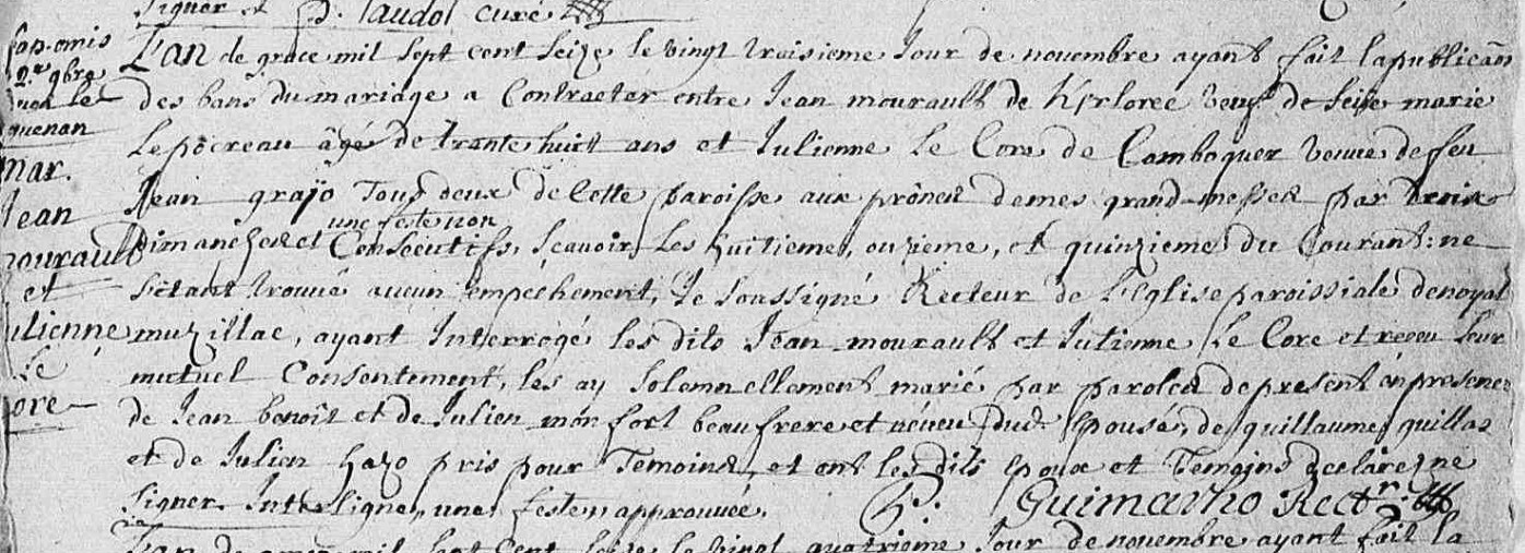 Mariage Mouraud Jean - Le Corre Julienne 23_11_1716.jpg